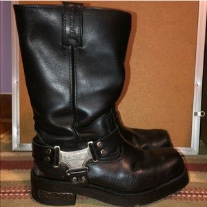 Harley Davidson Black Leather Boots